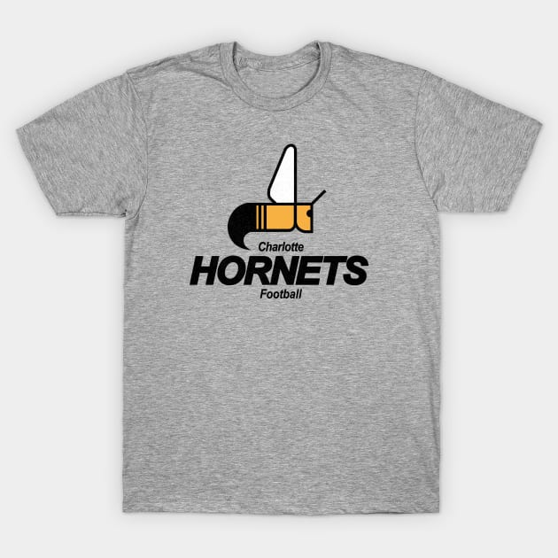 DEFUNCT - Charlotte Hornets Football WFL T-Shirt by LocalZonly